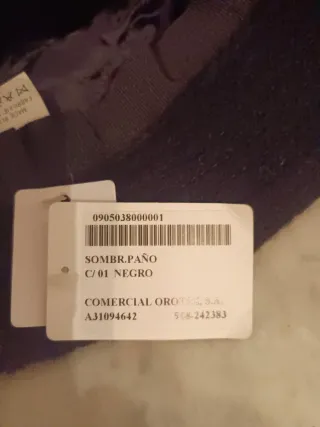 Gorro de paño negro