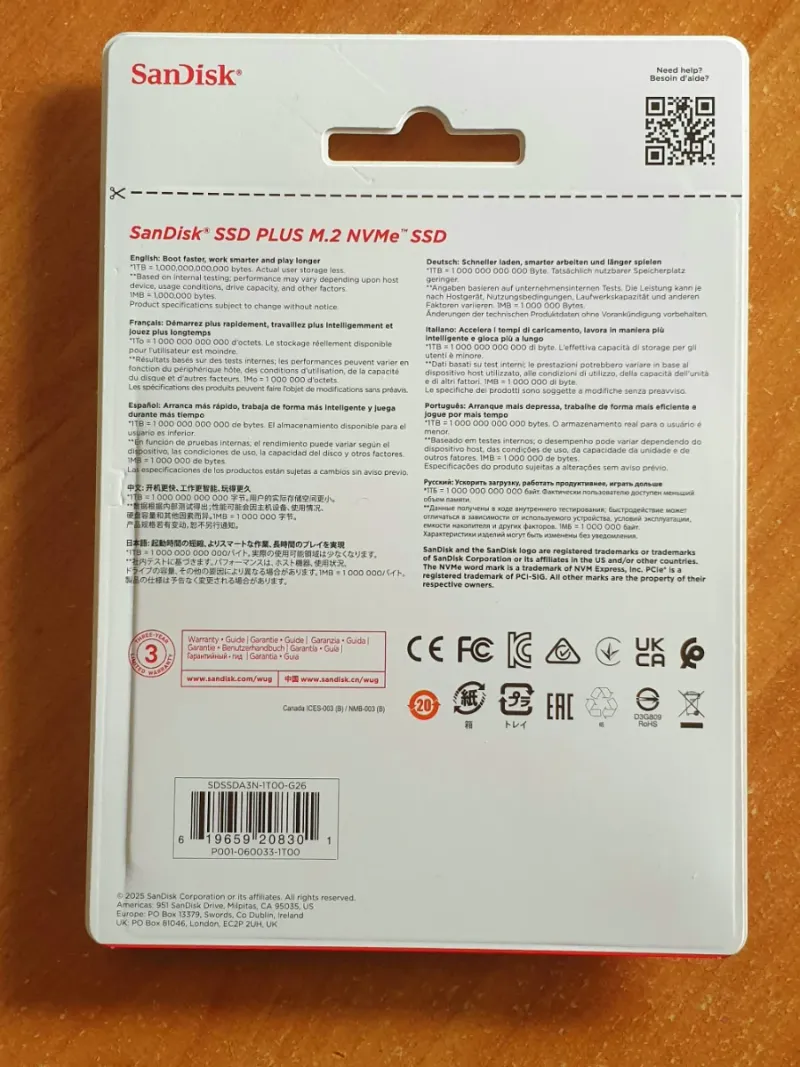 SanDisk SSD PLUS M.2 NVMe 1TB afbeelding 2