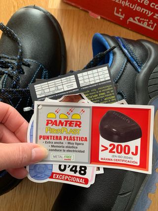 Zapatos de seguridad PANTER negros y azules