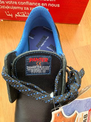 Zapatos de seguridad PANTER negros y azules