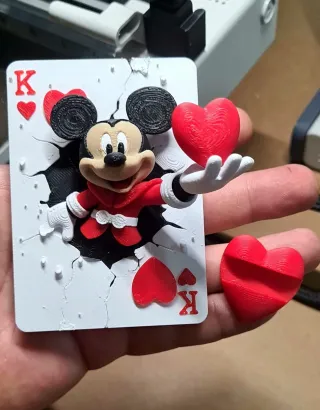 Figura 3D Rey de Corazones Mickey Mouse
