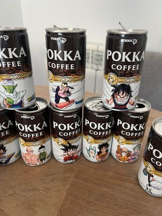 Set completo 10 latas Pokka Coffee Dragon Ball