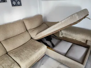Sofá cama con chaise Longue