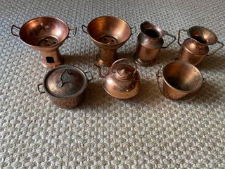 7 Miniaturas Cobre Antigas,valor unitário