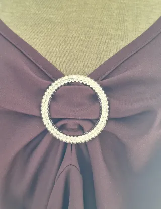 Maglia donna scollo a V manica lunga