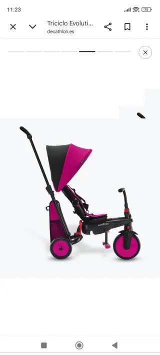 Triciclo niña convertible 3 en 1