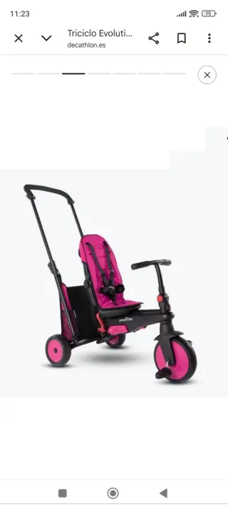 Triciclo niña convertible 3 en 1