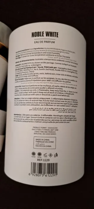 Perfume Noble White LONKOOM Eau de Parfum 100ml