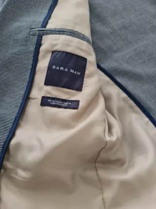 Americana Zara Talla 48 Azul