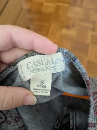 Vestido Casual estampado gris