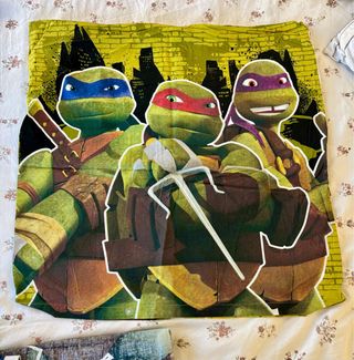 Funda Nórdica+Funda Almohada+Cojín Tortugas Ninja
