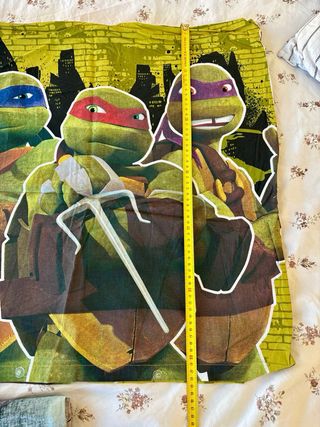 Funda Nórdica+Funda Almohada+Cojín Tortugas Ninja