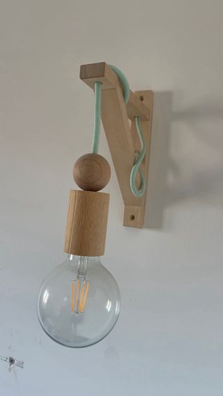 Aplique de pared Maison du Monde madera y cristal