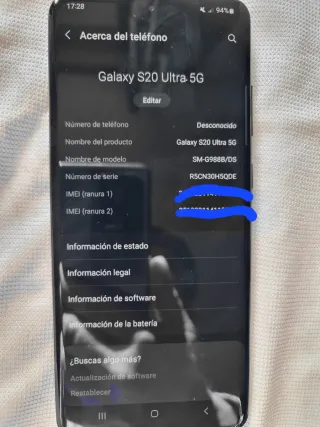 Samsung Galaxy S20 Ultra 5G Nero