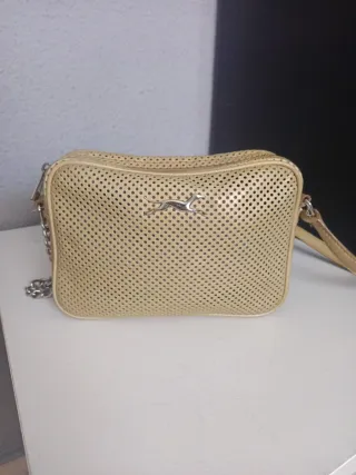 Bolso Bimba y Lola Beige/Dorado Perforado