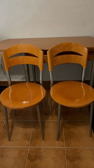 Mesa de cocina madera y metal