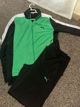 Chándal Puma Hombre Negro y Verde/ original