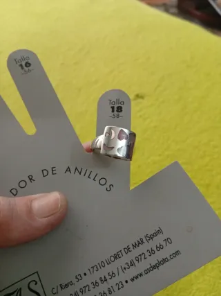 Anillo plata nácar talla 18