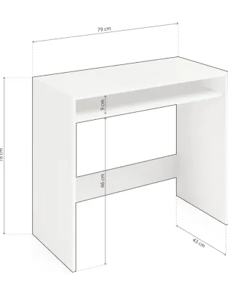 Habitdesign Escritorio Mesa Ordenador Gris/Blanco