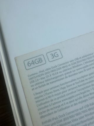 iPad Wifi+3G 64GB 1ª Gen (coleccionistas)