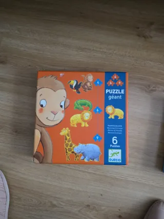 Puzzle Djeco Gigante Animales 6 Piezas