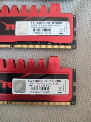 3x G.Skill DDR3 4GB PC3-12800 1600MHz