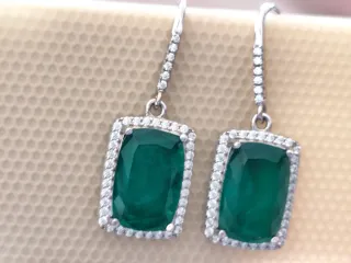 Orecchini Argento con Smeraldi