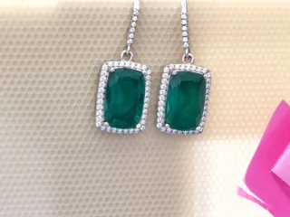 Orecchini Argento con Smeraldi