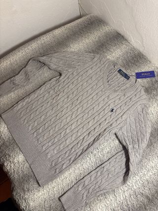 Jersey Polo Ralph Lauren Gris Talla S Mujer