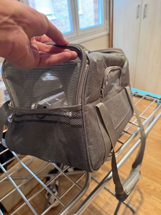 Transportín para gatos gris