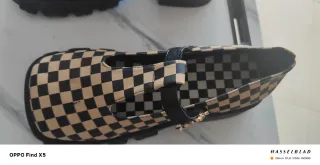 Zapatos Mary Jane Cuadros Beige y Negro