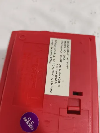 Radio Despertador Vintage ARTECH Roja