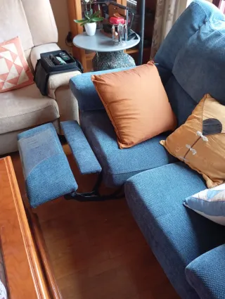 Sofá 2 plazas y 2 sillones reclinables