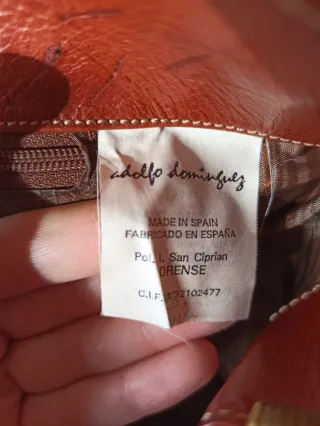 Bolso Adolfo Domínguez piel marrón