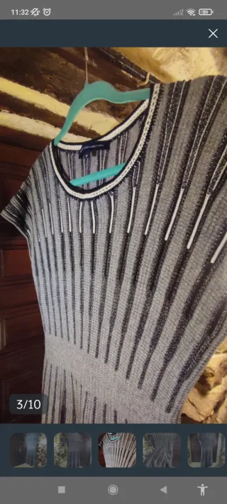 Vestido marca French Connection punto gris