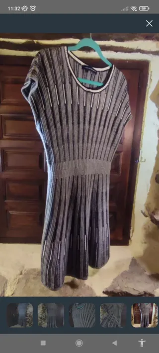 Vestido marca French Connection punto gris