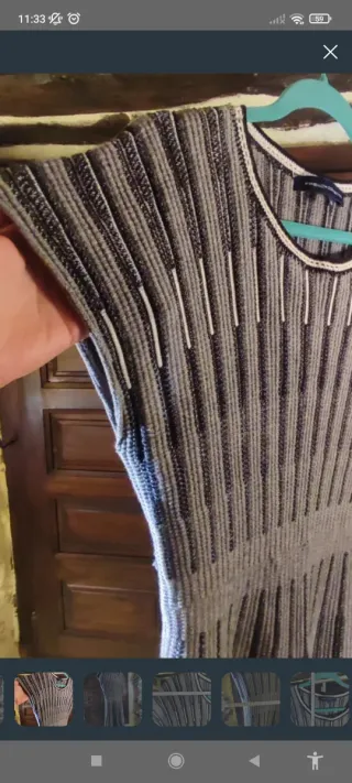 Vestido marca French Connection punto gris