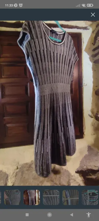 Vestido marca French Connection punto gris