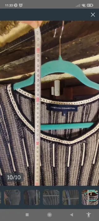 Vestido marca French Connection punto gris