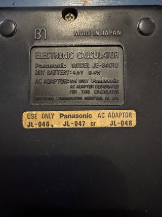 Calcolatrice Panasonic 8401 vintage anni 70
