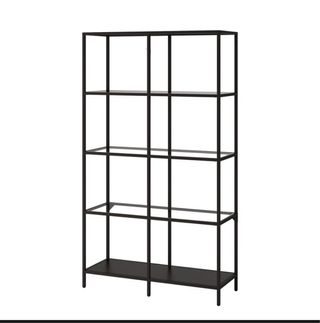 Estanterías VITTSJÖ IKEA Negro/Vidrio 3 modulos