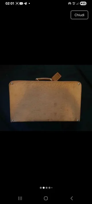 Valigia vintage in cuoio