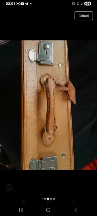 Valigia vintage in cuoio