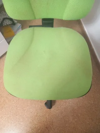 Silla giratoria de escritorio verde