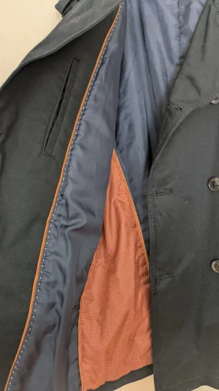 Gabardina Zara Man Negra