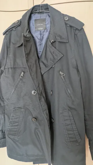 Gabardina Zara Man Negra