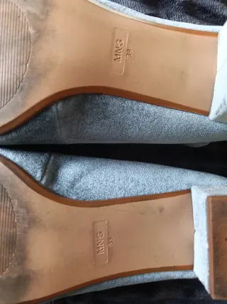 Zapatos de terciopelo azul/gris