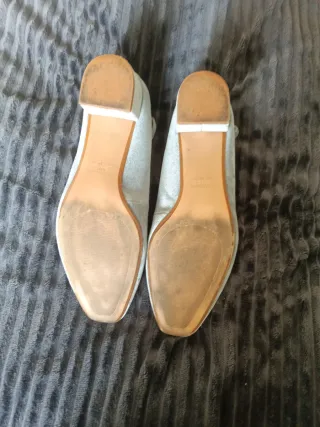 Zapatos de terciopelo azul/gris