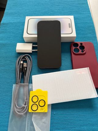 iPhone 14 Pro Negro con Funda y extras