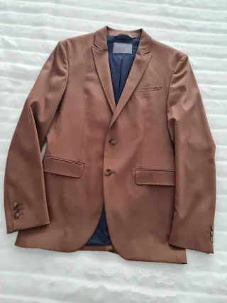 Americana Zara Talla 50 Marrón Claro